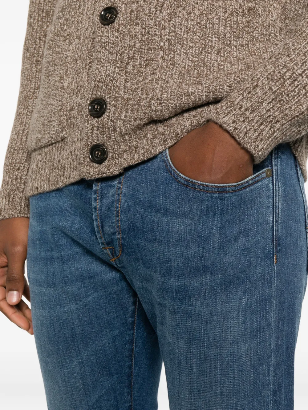 Incotex Jeans met zak Blauw