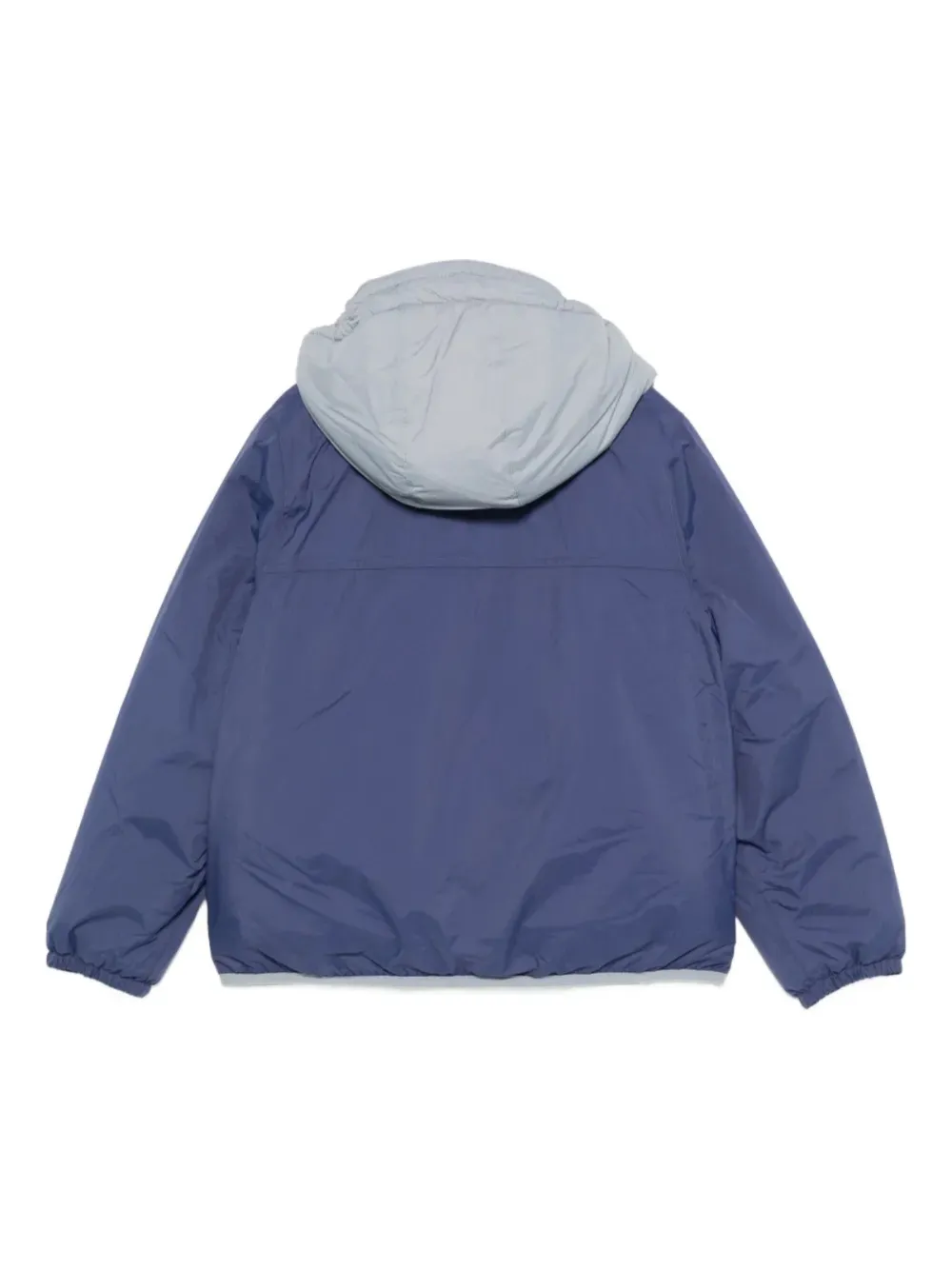 K-way Hooded Two-tone Jacket In Blue