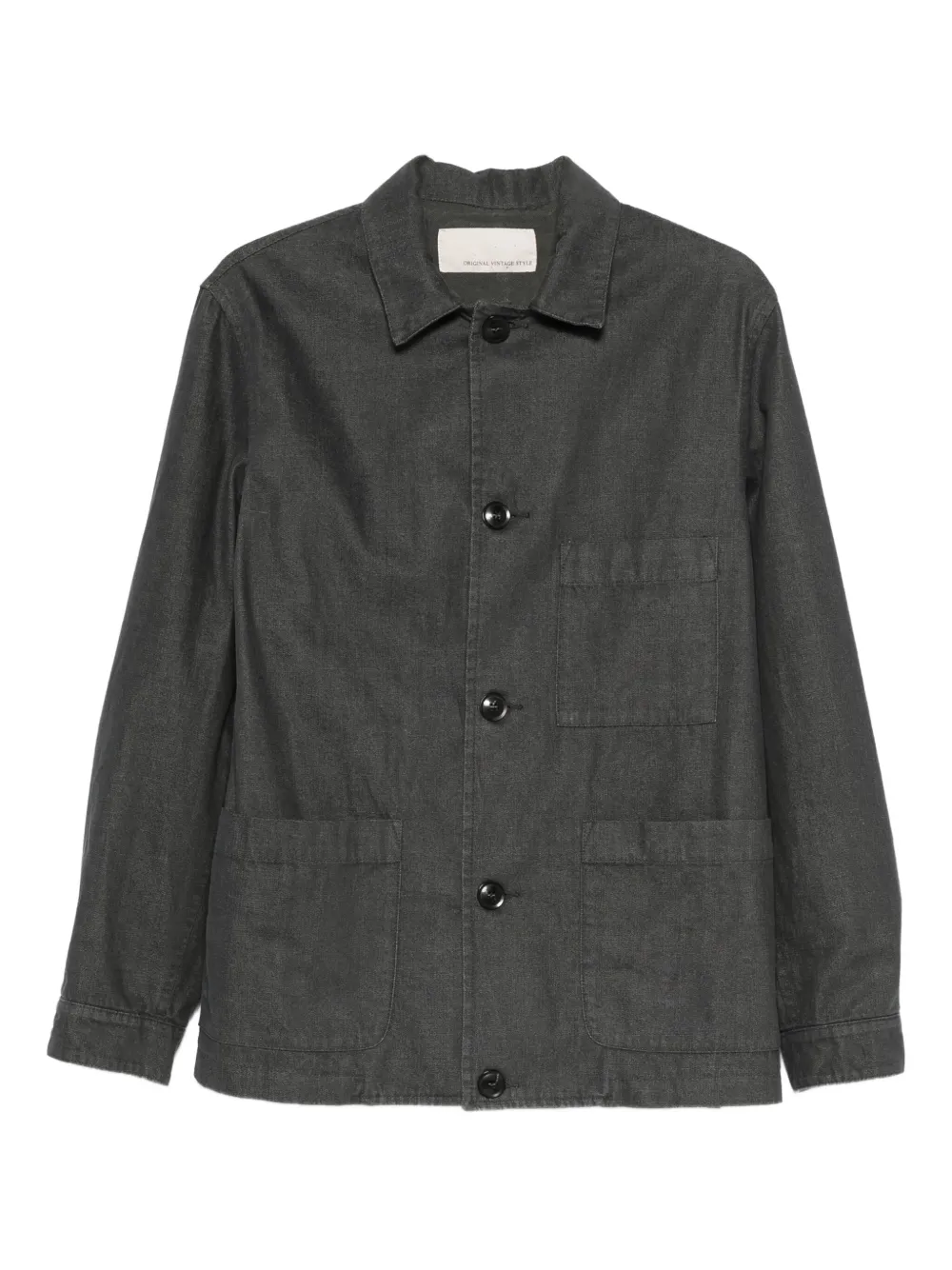 original vintage style buttoned-fastening jacket | Grey | Image 1