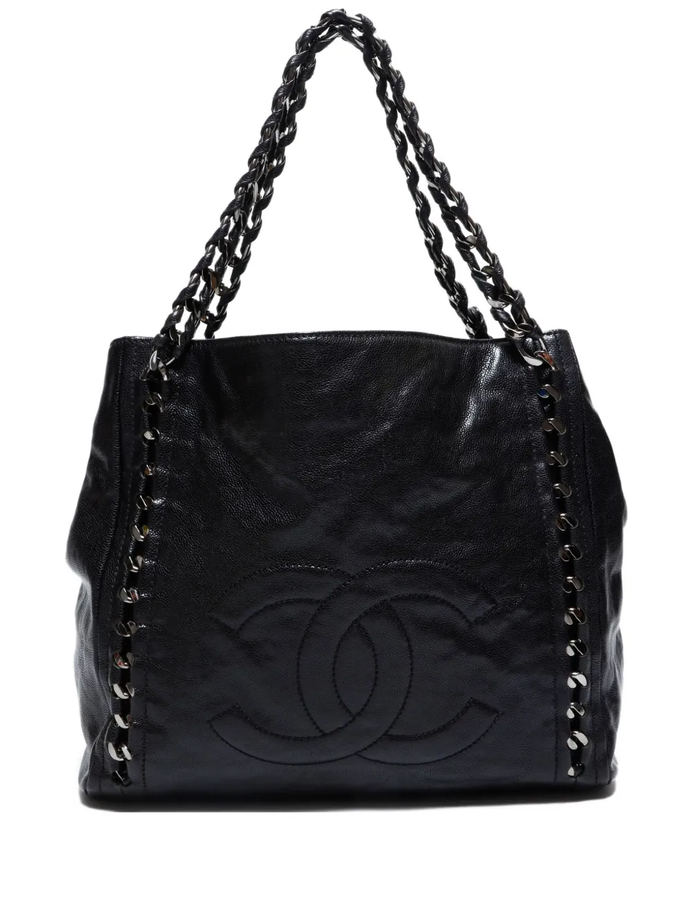 CHANEL Pre-Owned 2006-2008 チェーンリンク ハンドバッグ - ブラック
