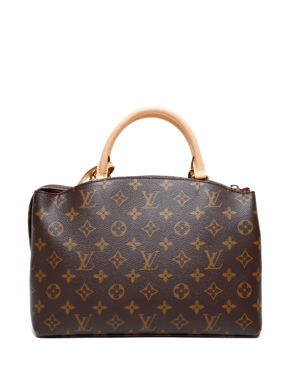 Pre-owned Louis Vuitton 2021-2025 Petit Palais Pm Monogram Tote Bag In Brown