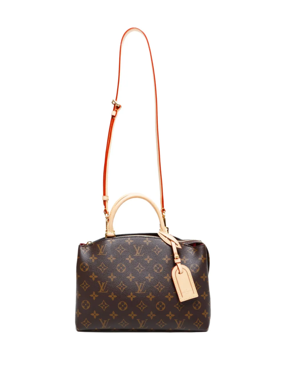 Pre-owned Louis Vuitton 2021-2025 Petit Palais Pm Monogram Tote Bag In Brown