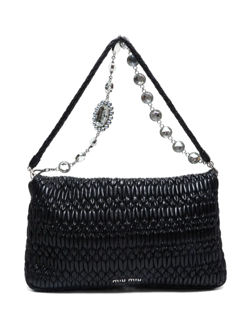 Miu Miu Pre-Owned 2010s matelassé crystal shoulder bag | Image 2