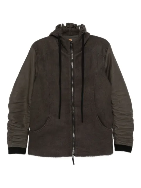 Layer Zero panelled hooded jacket