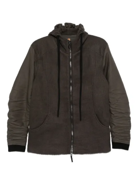 Layer Zero panelled hooded jacket