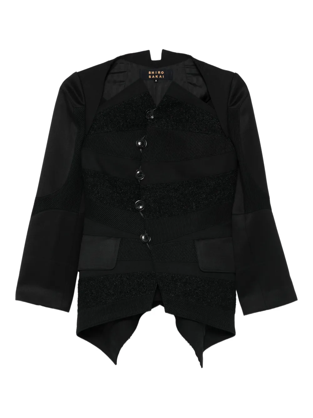 Shiro Sakai chaqueta texturizada con capucha | negro | Image 1