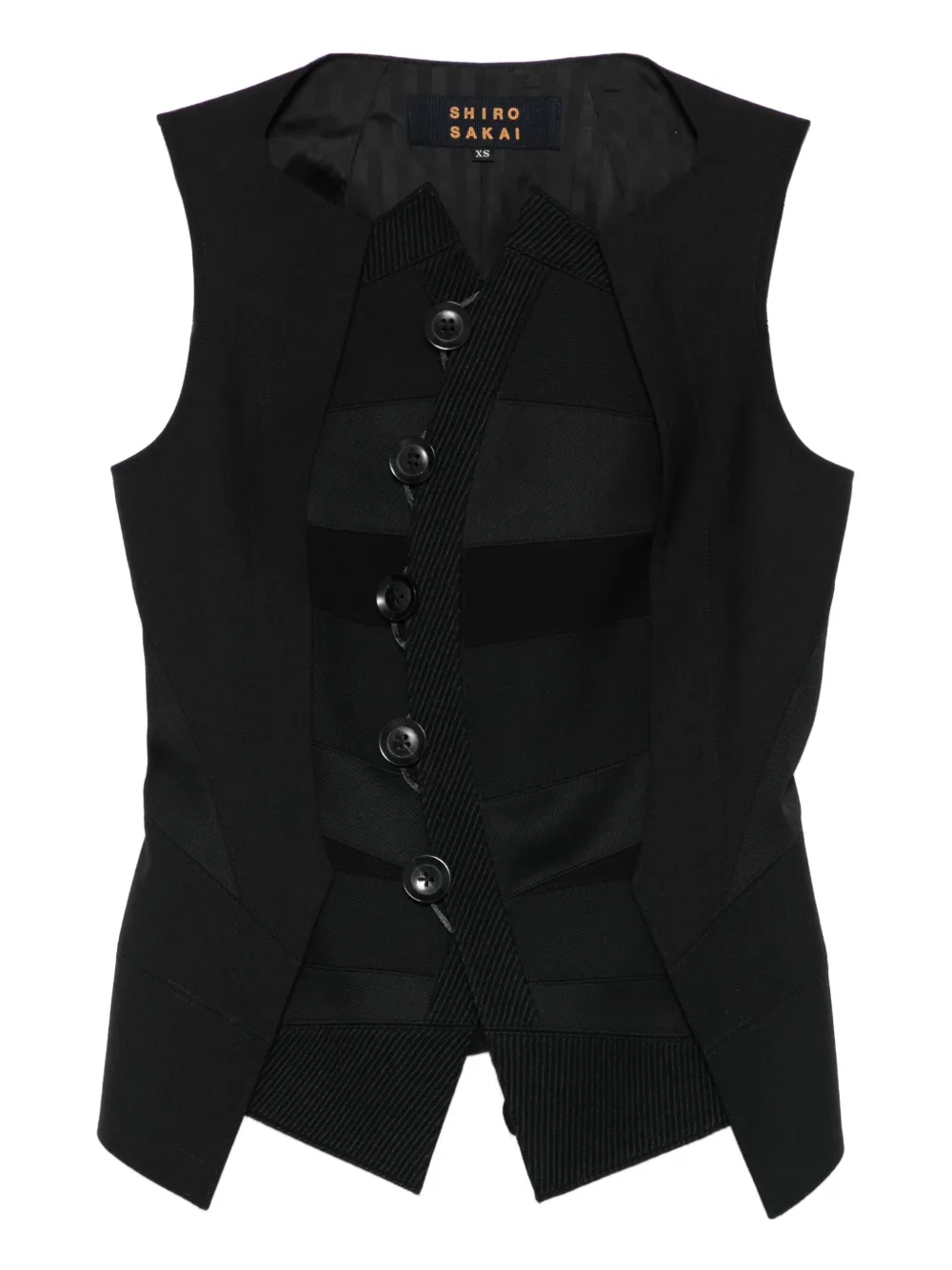 Shiro Sakai button-fastening waistcoat | Black | Image 1