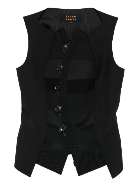 Shiro Sakai button-fastening waistcoat 