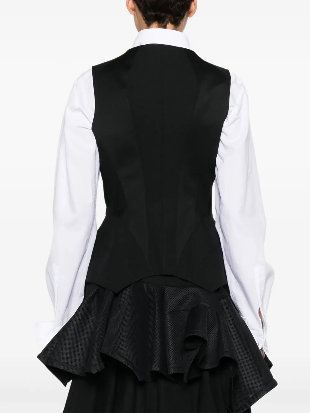 Shiro Sakai Gilet met knoopsluiting Zwart