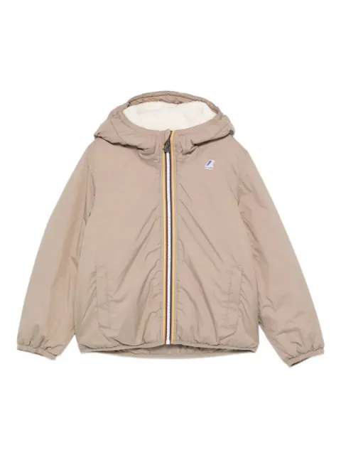 K Way Kids hooded zip-front jacket