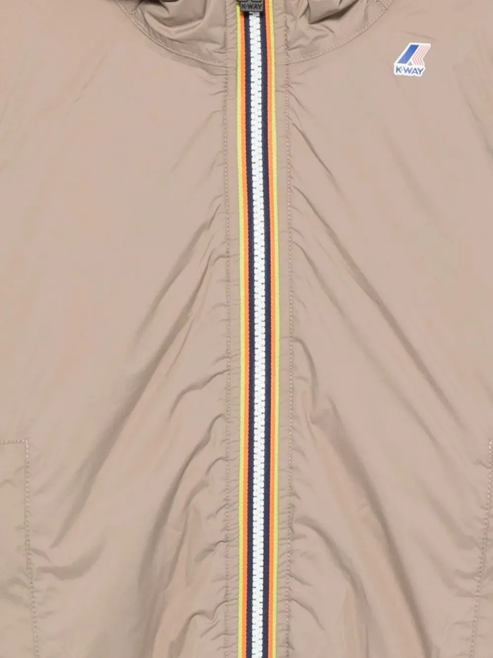 K-way Hooded Zip-front Jacket In Neutral