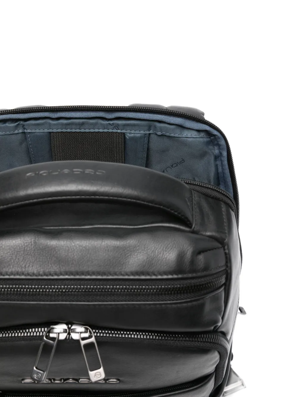 PIQUADRO Leren rugzak Zwart