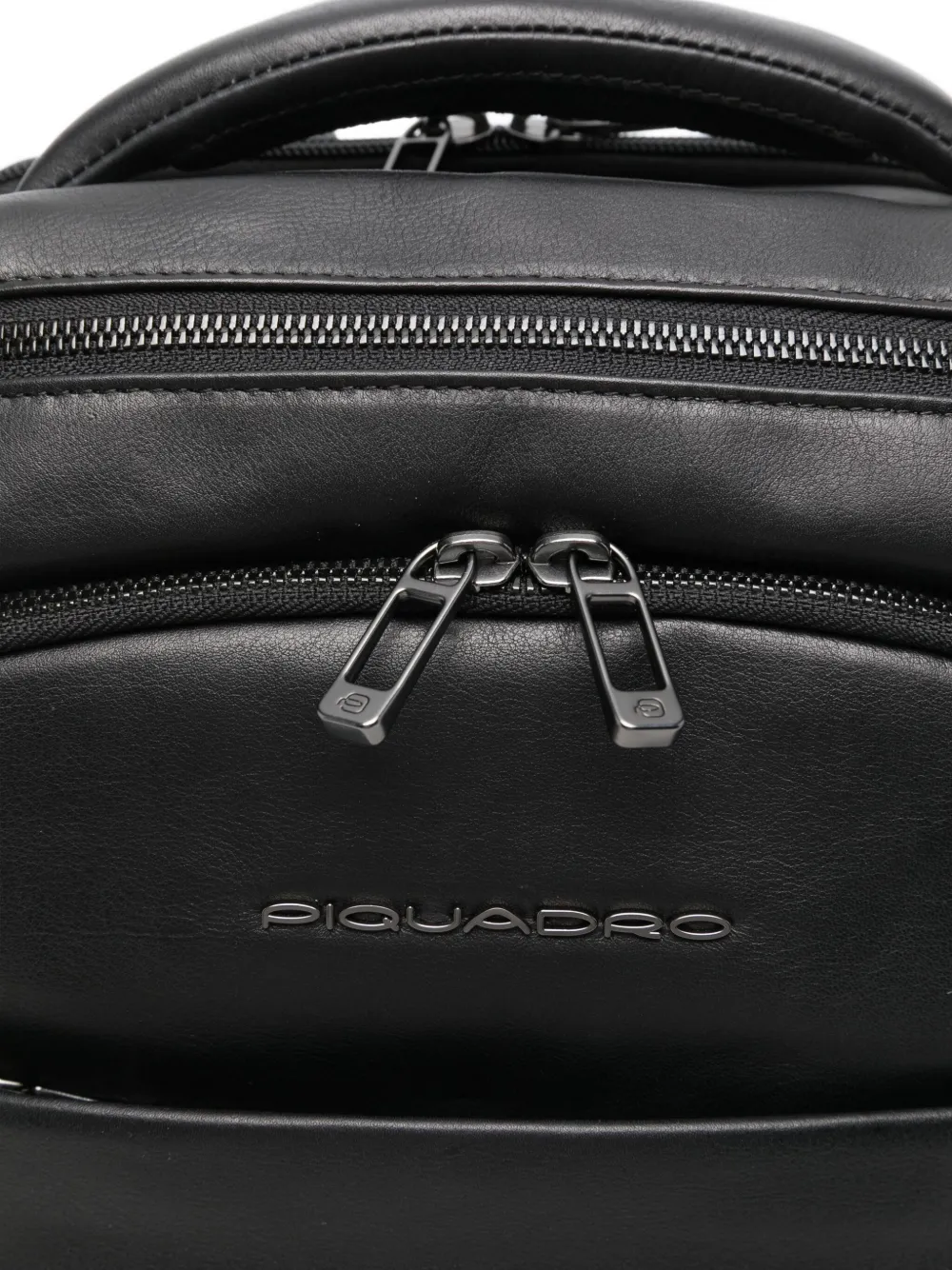PIQUADRO Leren rugzak Zwart