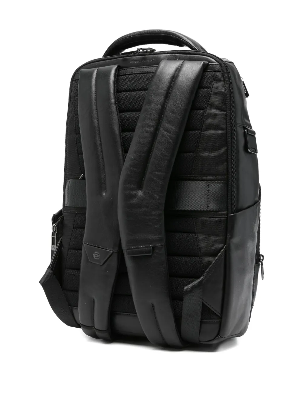 PIQUADRO Leren rugzak Zwart