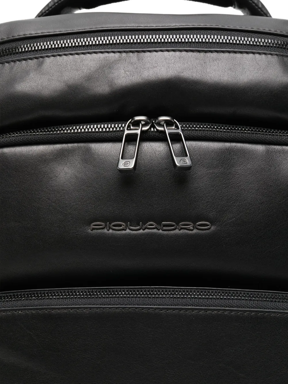 PIQUADRO Leren rugzak Zwart