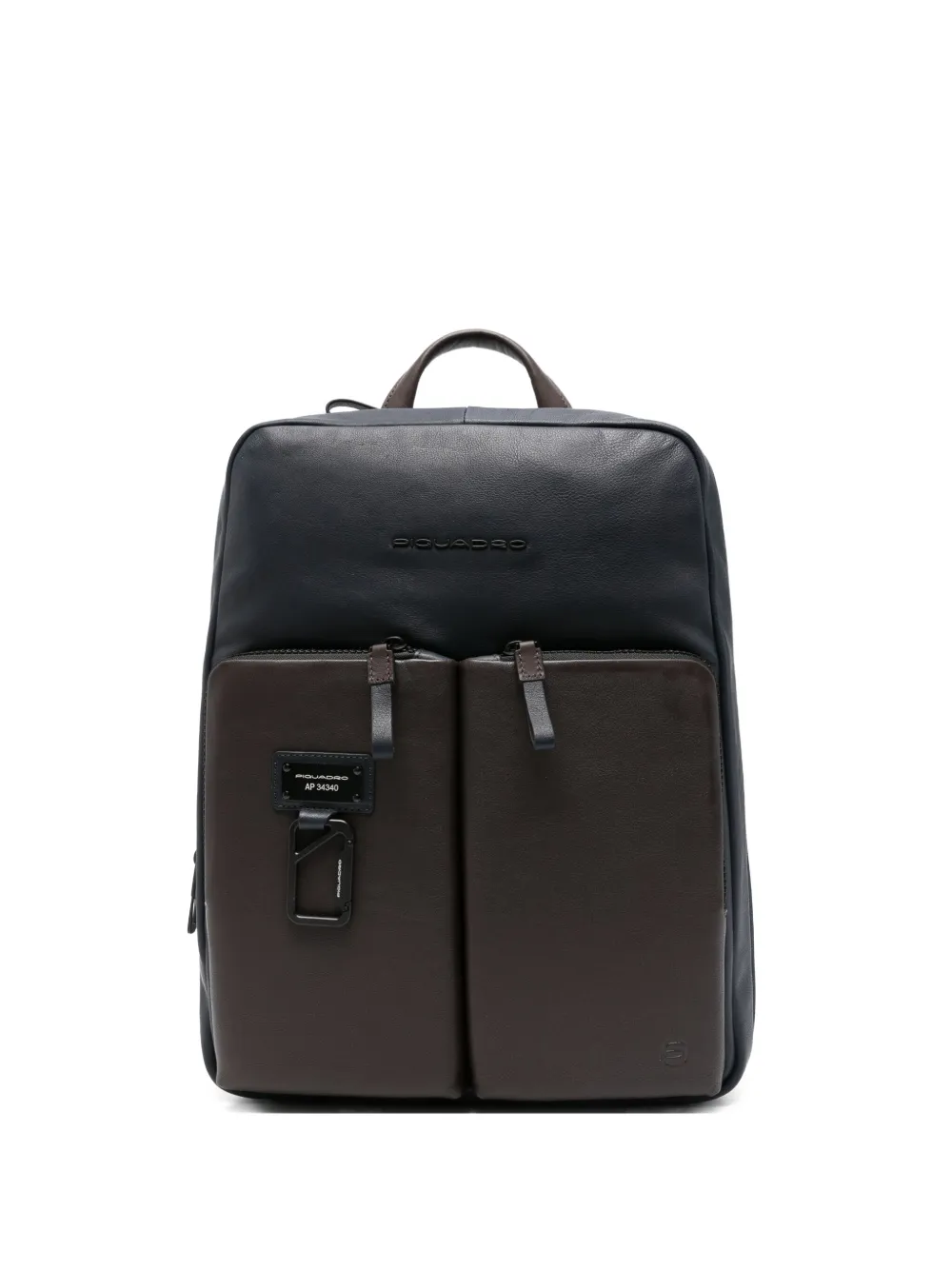 PIQUADRO mochila con placa del logo | marrón | Image 1