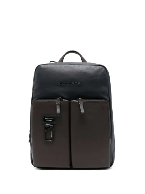 PIQUADRO logo-plaque backpack