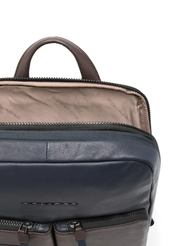 Sac à Dos Piquadro Marron - Cuir Italien - Neuf Avec étiquettes, Ex-présentoir - Design élégant