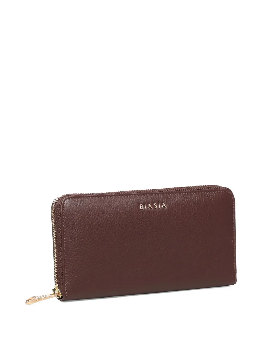 Biasia Leather Wallet With Logo In Brown