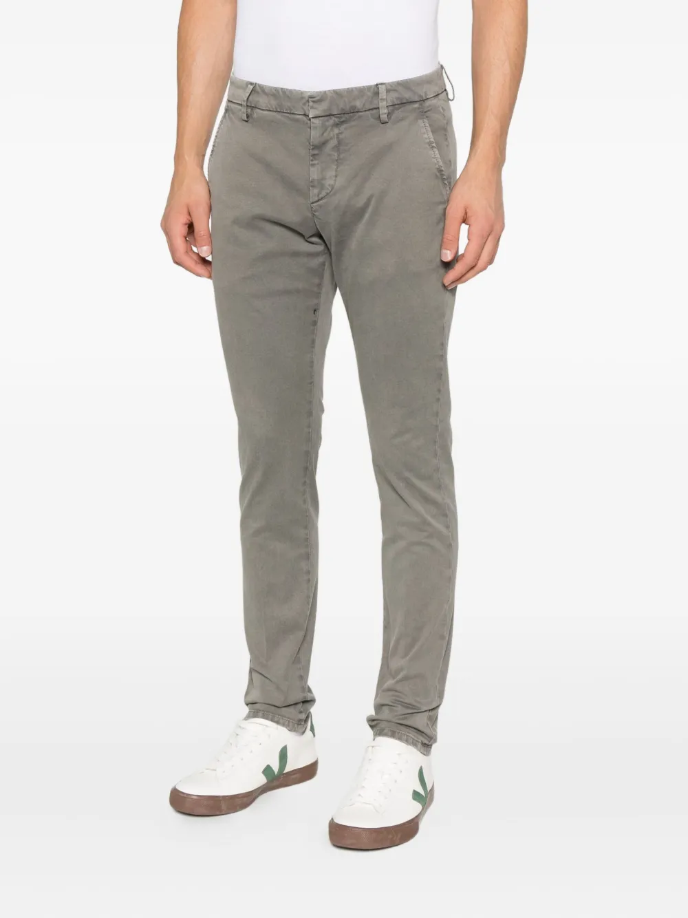 DONDUP Gaubert chino met platte voorkant Grijs