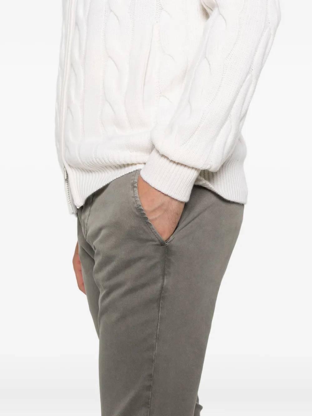 DONDUP Gaubert chino met platte voorkant Grijs