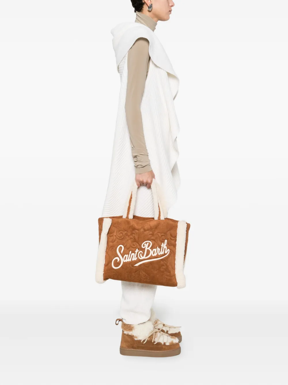Mc2 Saint Barth Vanity Tote Bag In Brown