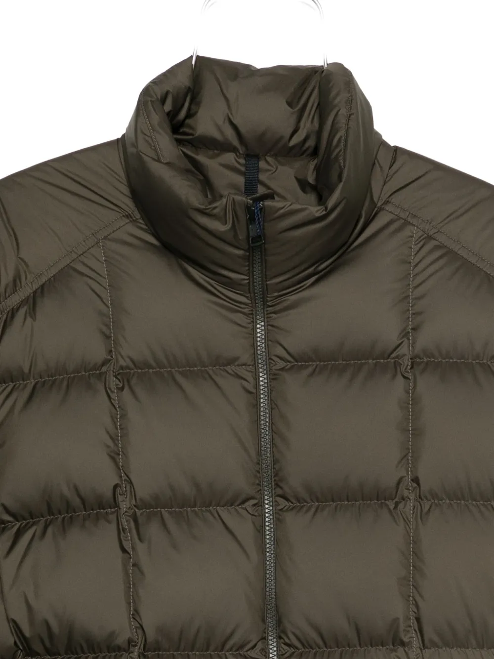 Moncler Eglise Square-quilted Hooded Down Jacket In Green