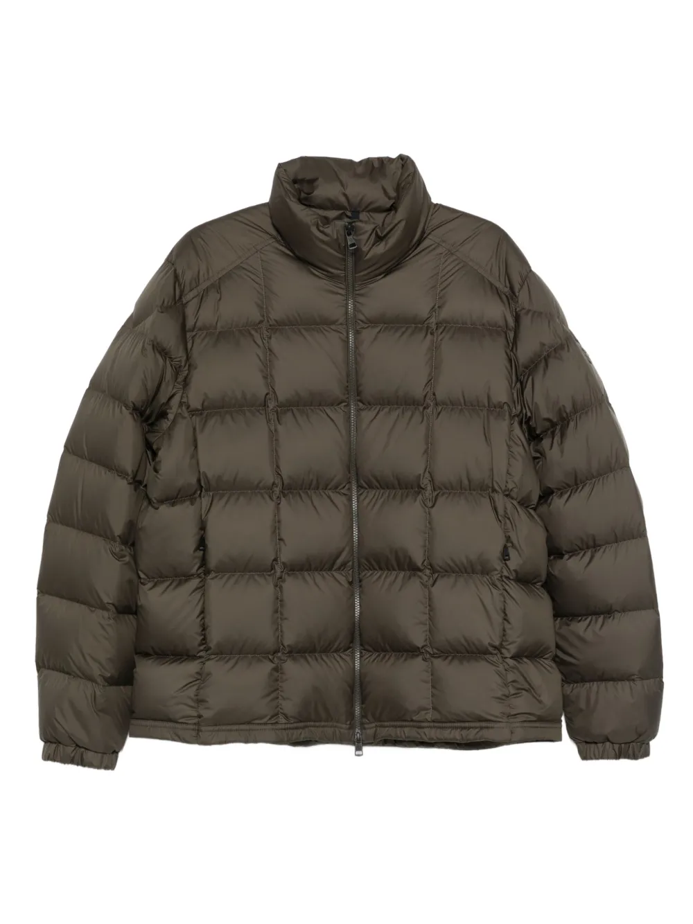 Moncler Eglise square-quilted hooded down jacket | Green | Image 1
