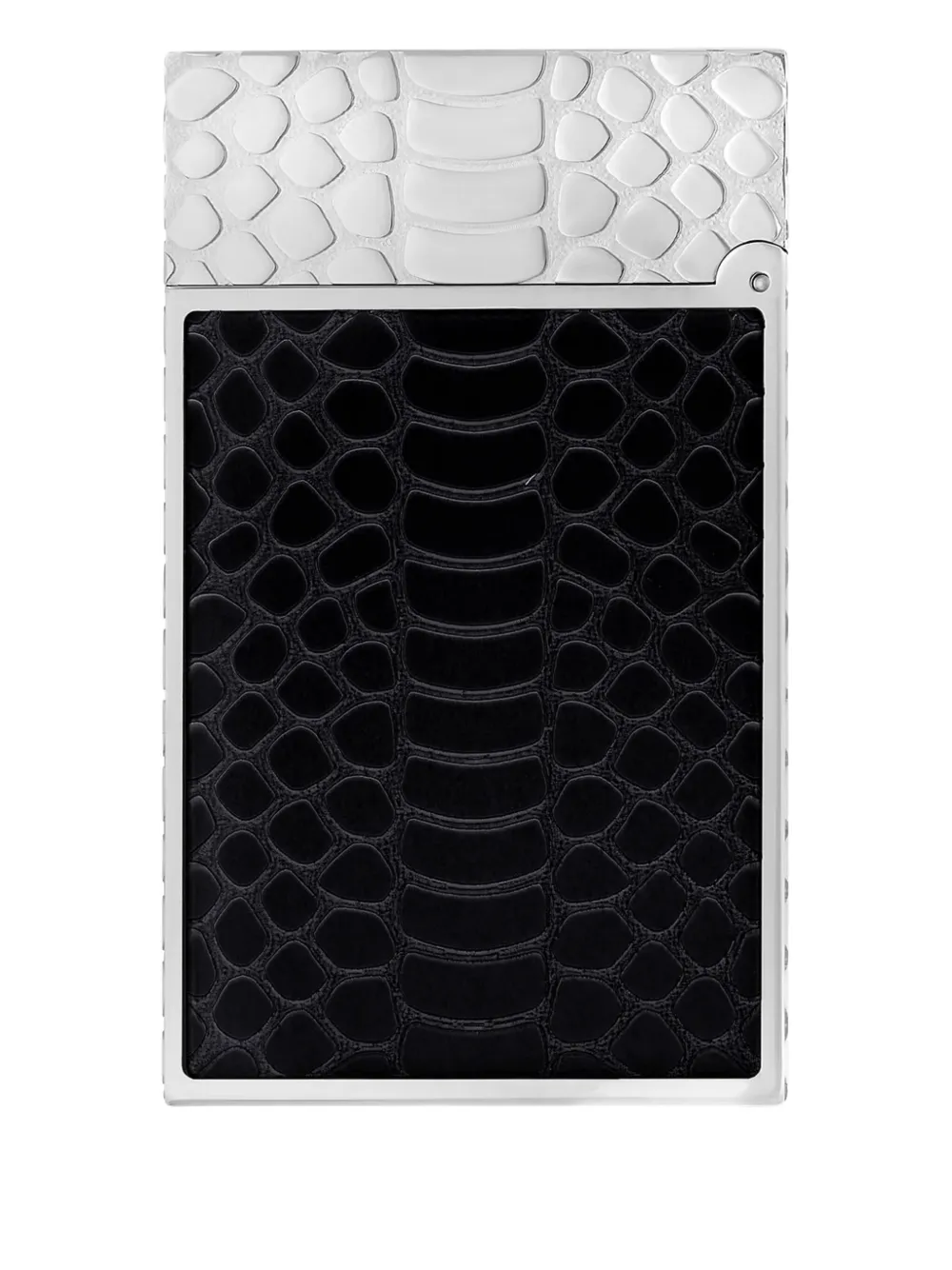 S.T. Dupont Ligne 2 snakeskin-pattern lighter (6.2cm x 3.7cm) | Black | Image 1