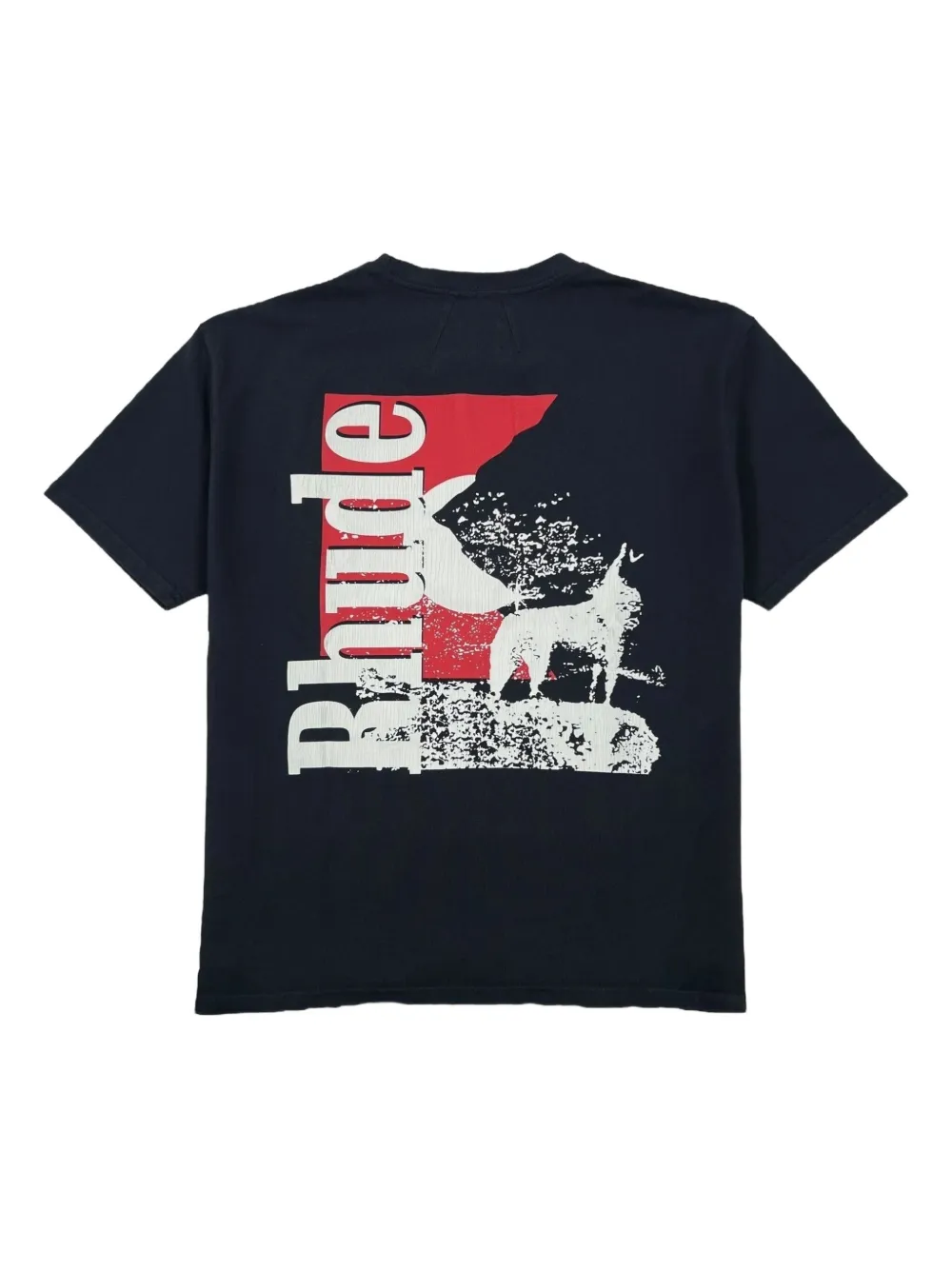 RHUDE T-shirt met zak en wolfprint - Zwart