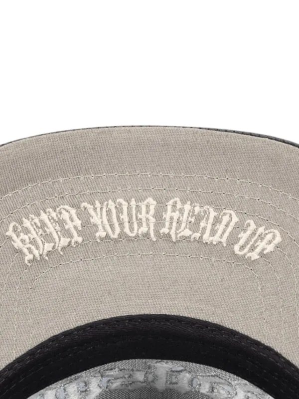 GODSPEED Embroidered Leather Trucker Hat | Black | FARFETCH