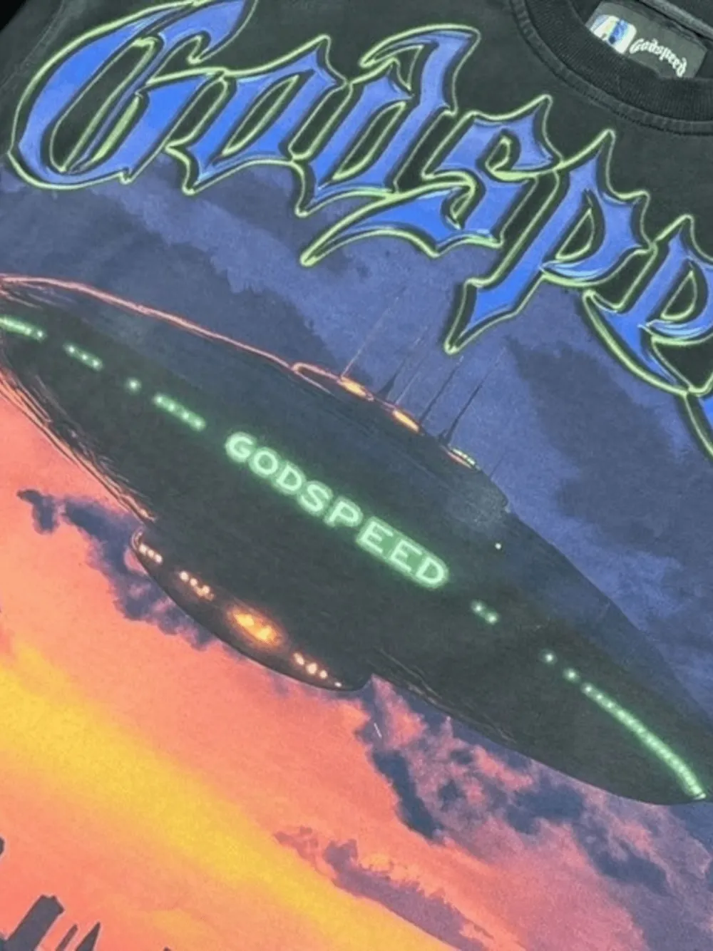 Godspeed Graphic Long-sleeve T-shirt In Blue