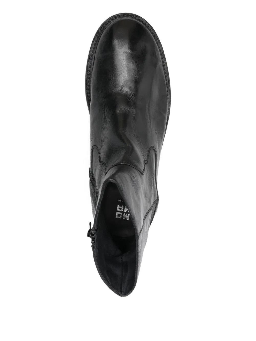 Moma leather ankle boots Zwart
