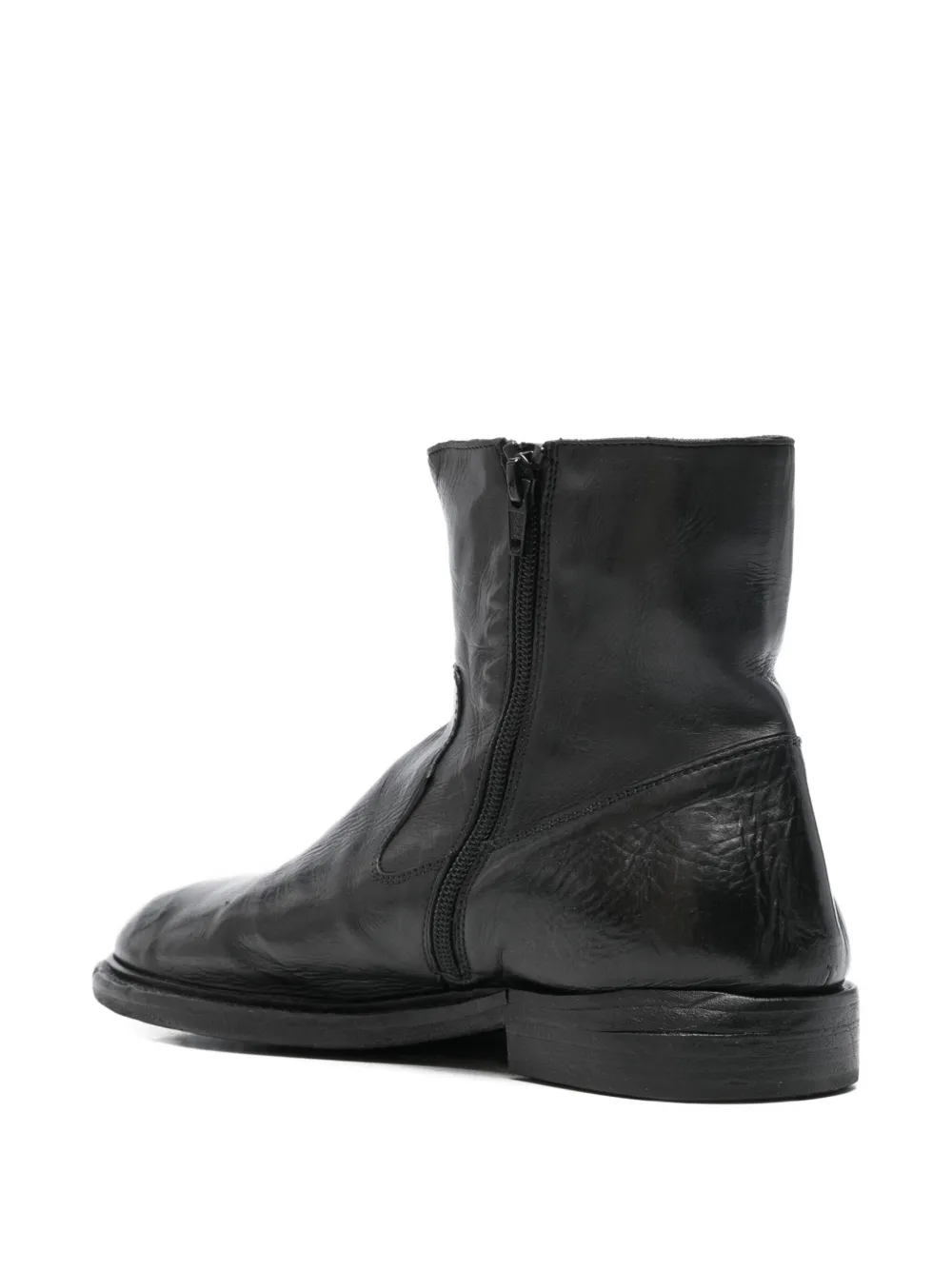 Moma leather ankle boots Zwart