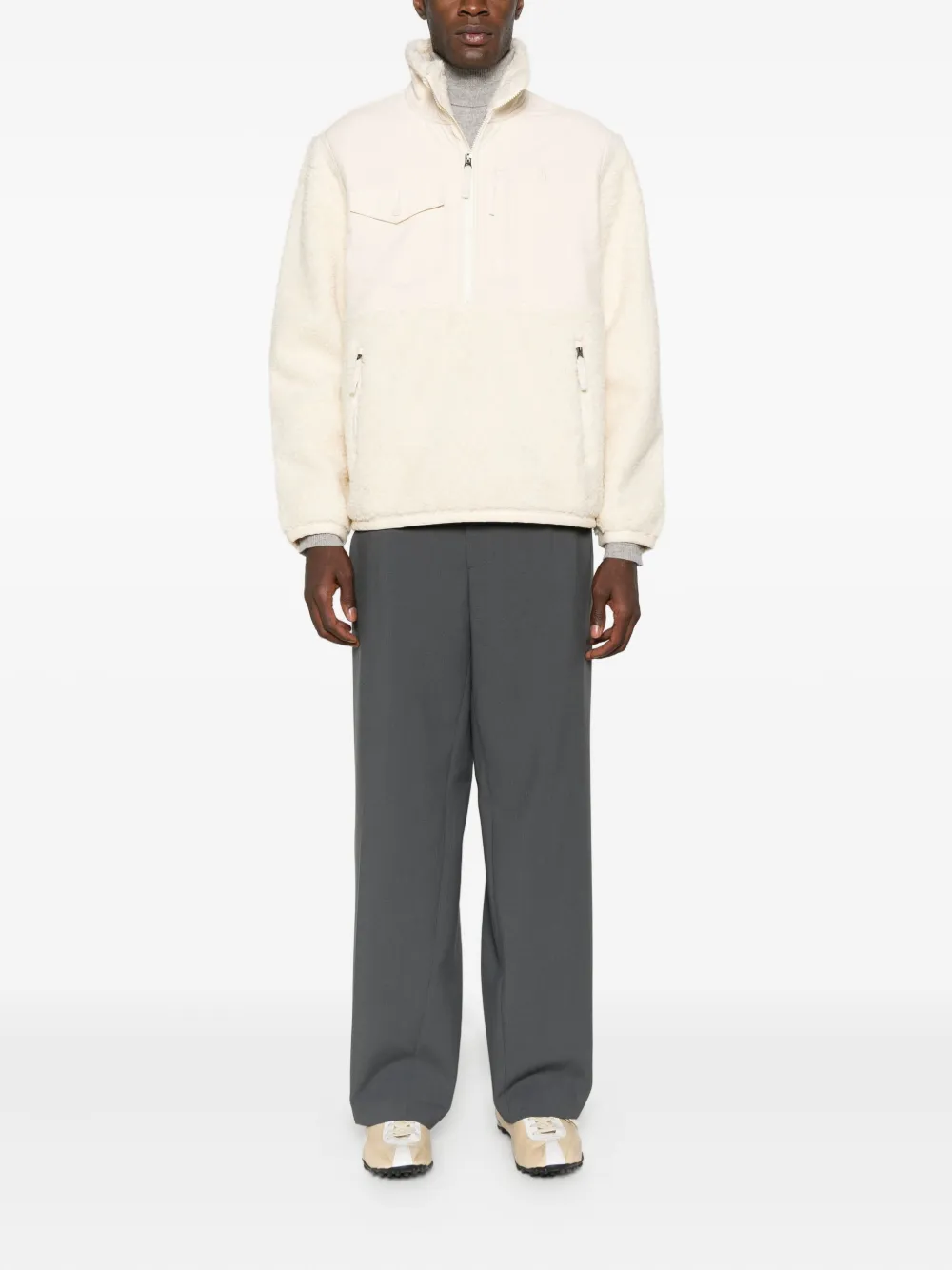 Polo Ralph Lauren Hybrid Half-zip Jacket In White