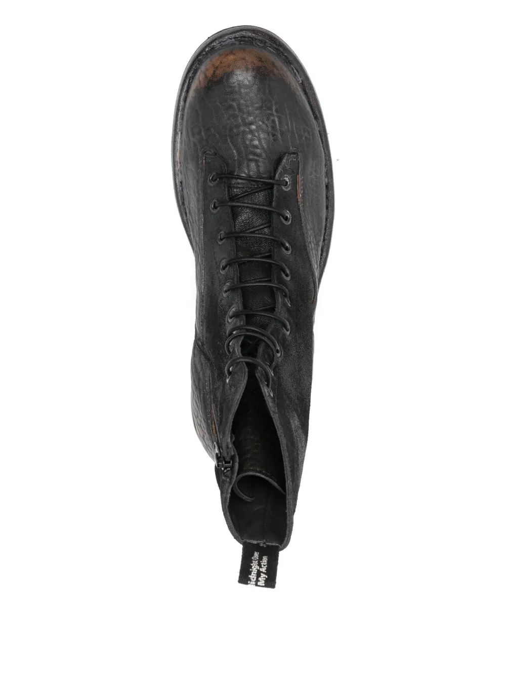 Moma leather biker boots Zwart