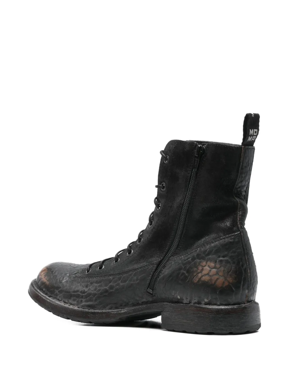 Moma leather biker boots Zwart