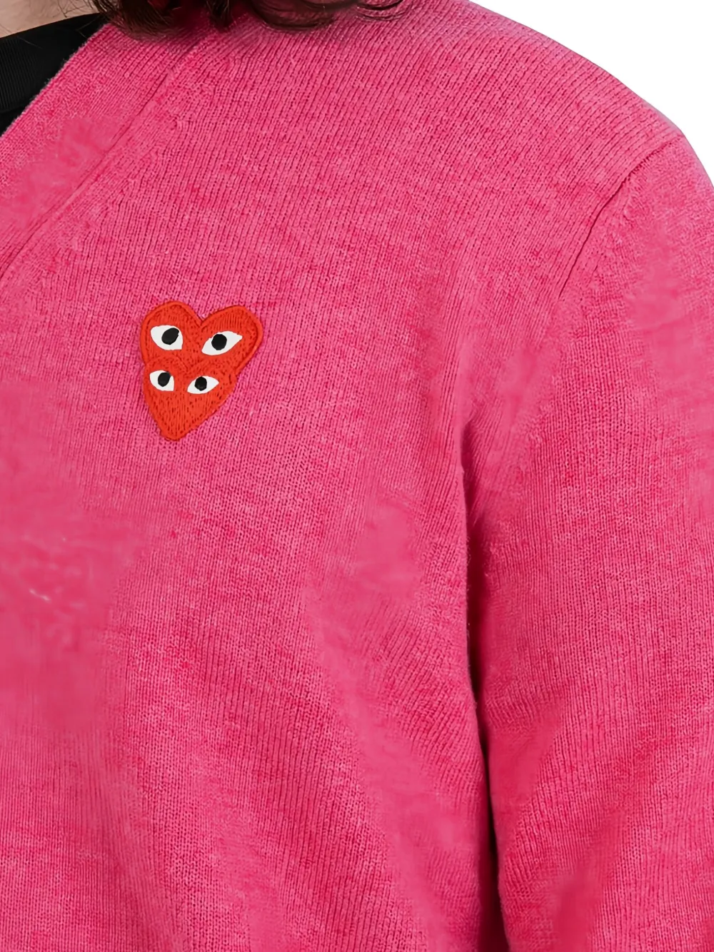 Comme des Garçons Homme Vest met dubbel logo Roze