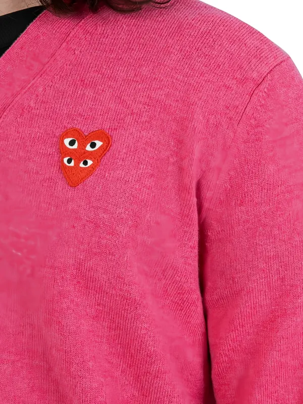 Comme Des Garçons Homme ダブルロゴ カーディガン | ピンク | FARFETCH JP