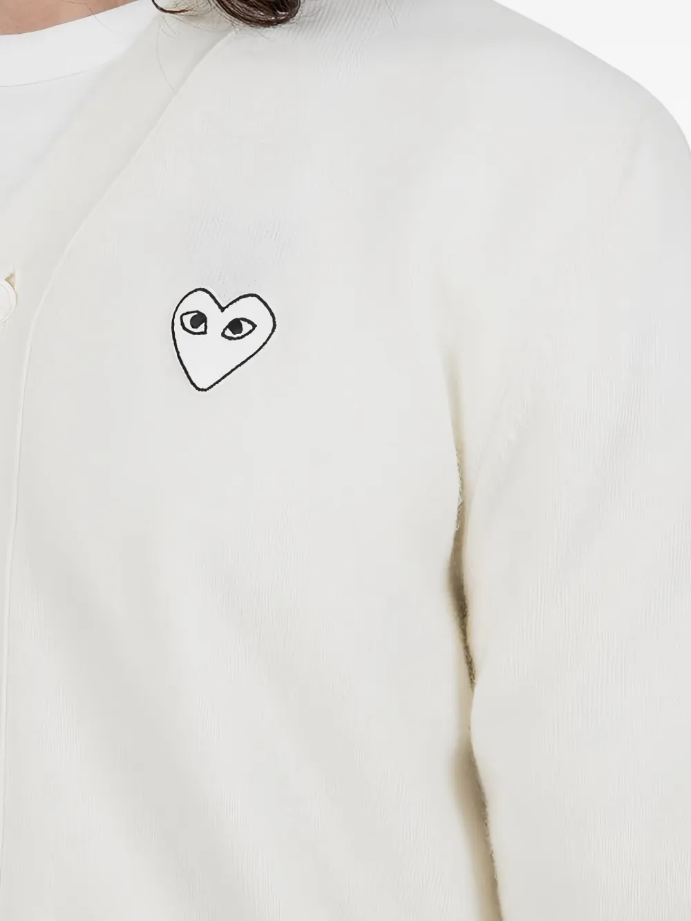 Comme des Garçons Homme Vest met hartpatch Wit