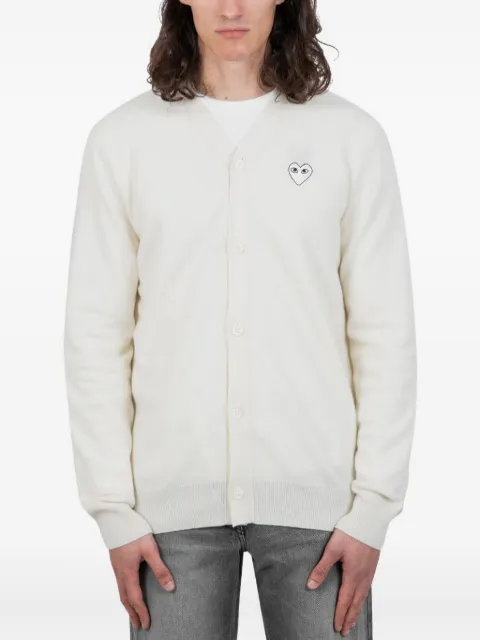 Comme des Garçons Homme cárdigan con parche de corazón