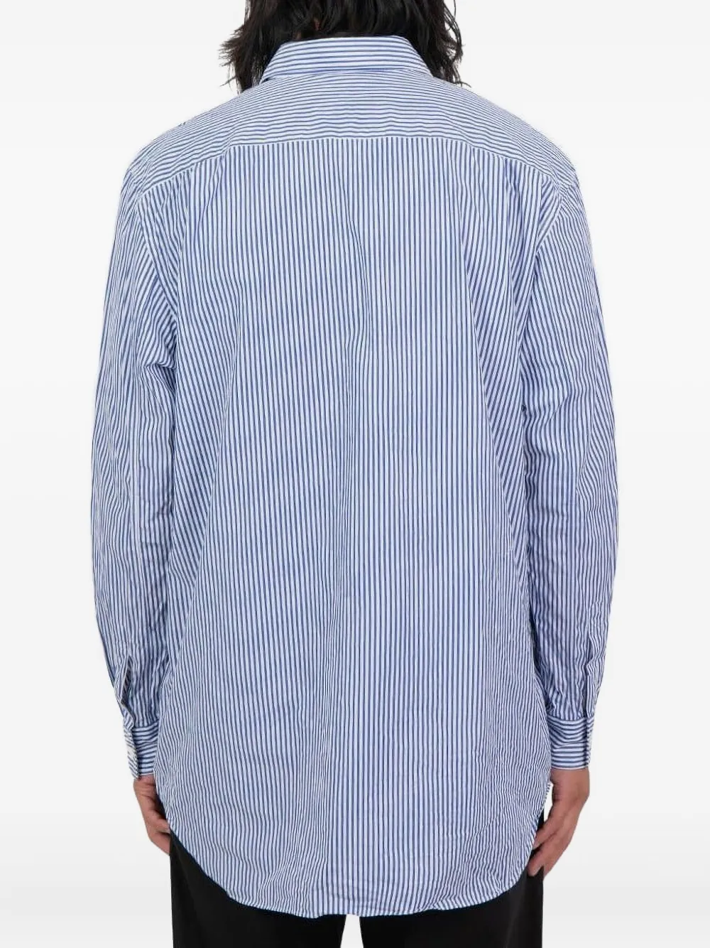 Comme des Garçons Homme Overhemd met logostreep Blauw