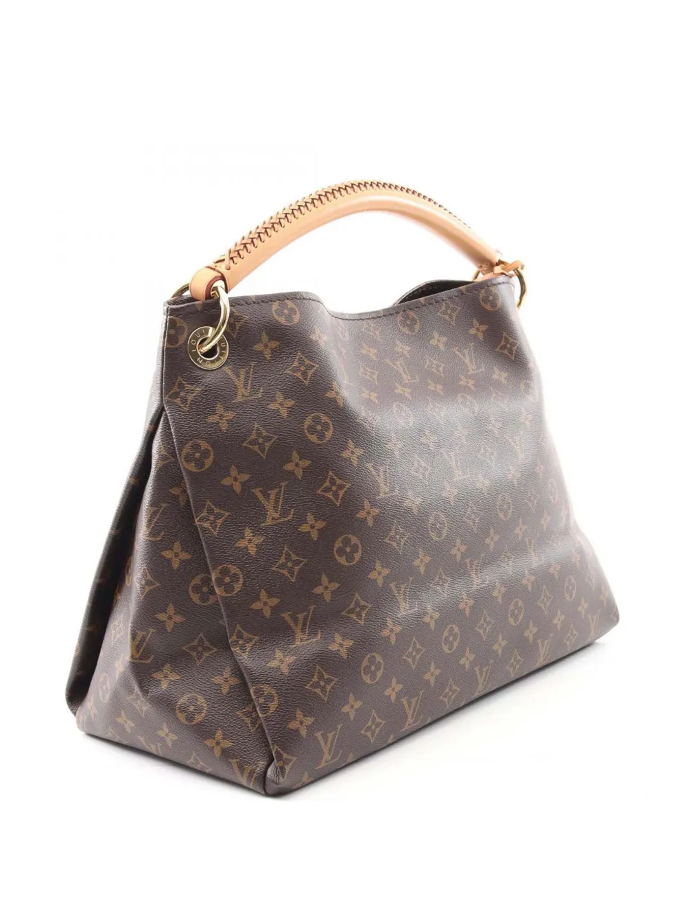 Pre-owned Louis Vuitton 2010 Monogram Artsy Mm Hobo Bag In Brown