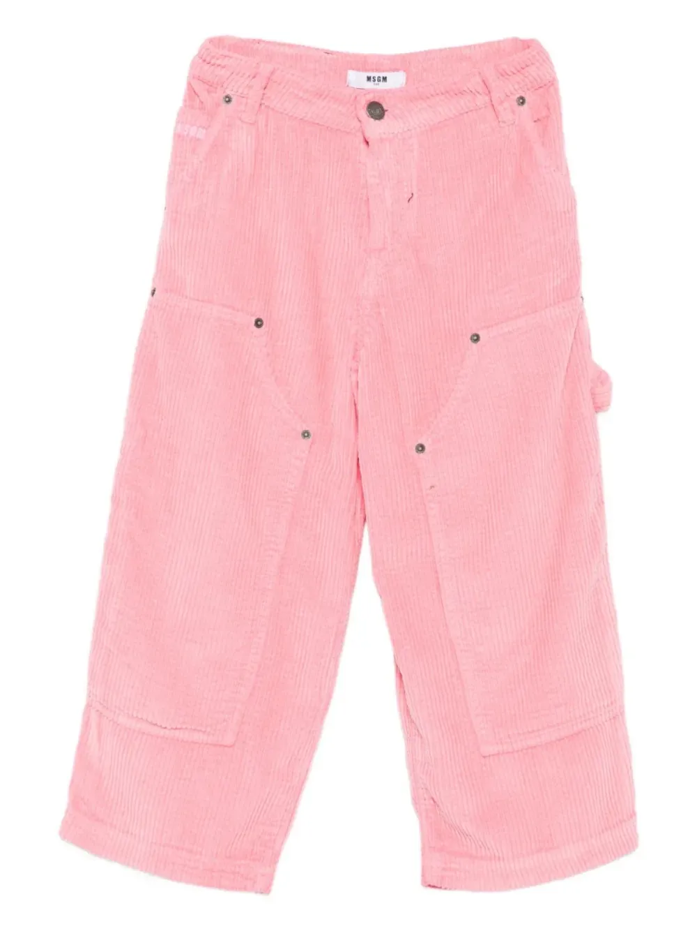 MSGM Kids corduroy pocket trousers | Pink | Image 1