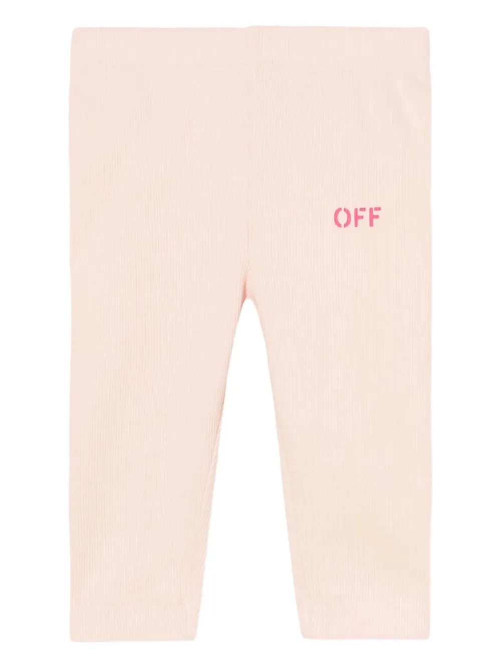 Off-White Kids Off Stamp ribbed leggings - Rosa