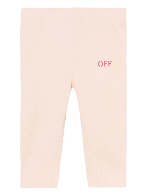 Off-White Kids Off Stamp ribbed leggings
