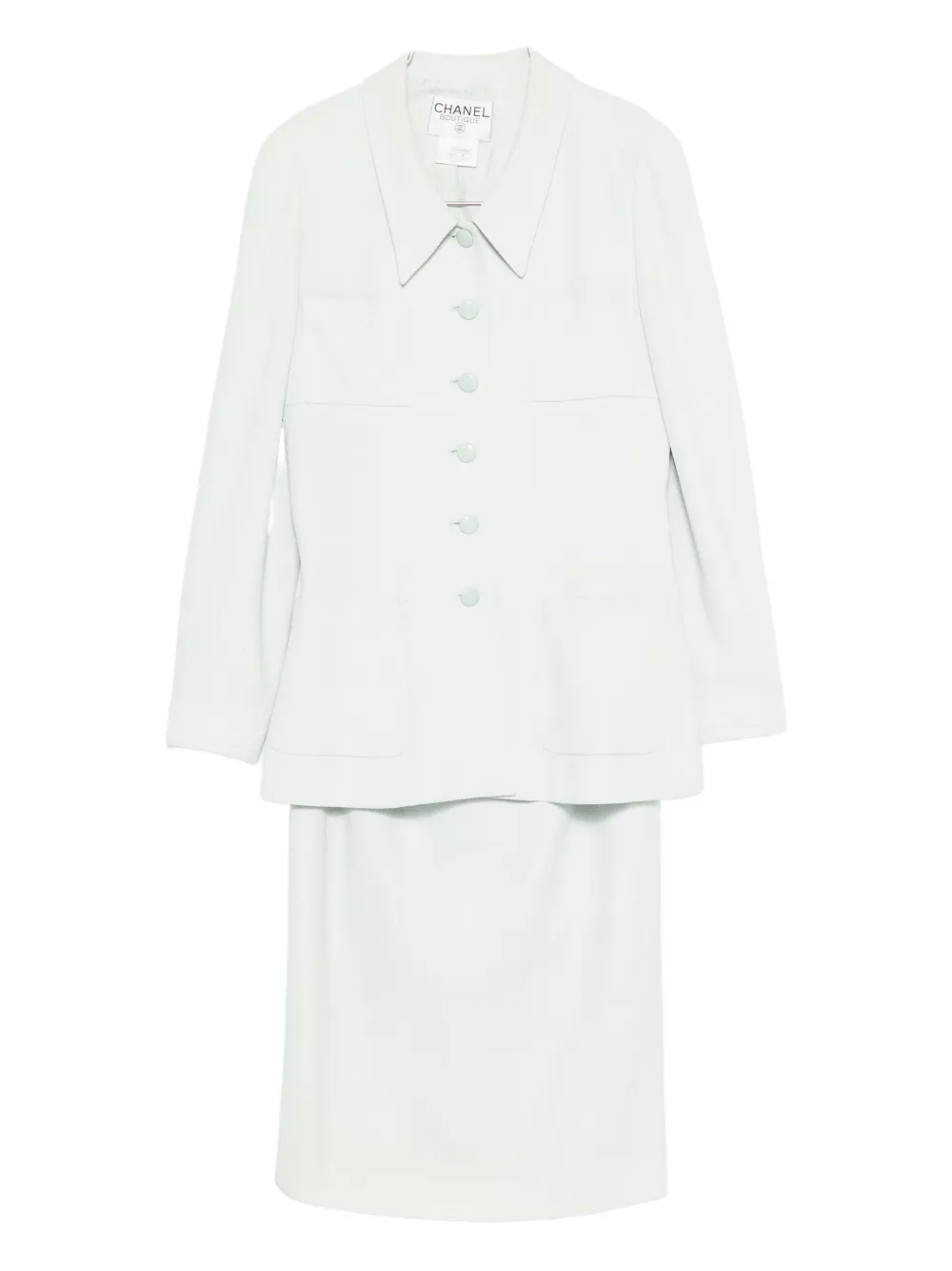 Pre-owned Chanel 1998 Croisiere Suit In Blue