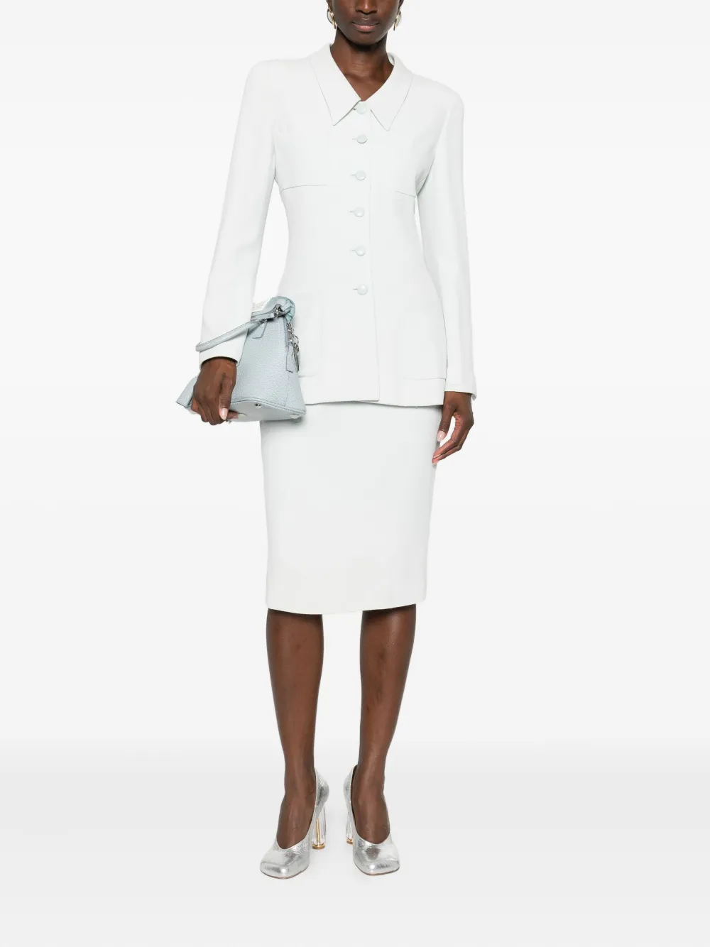 Pre-owned Chanel 1998 Croisiere Suit In Blue