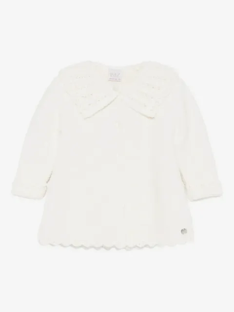 Paz Rodriguez crochet-collar knitted cardigan