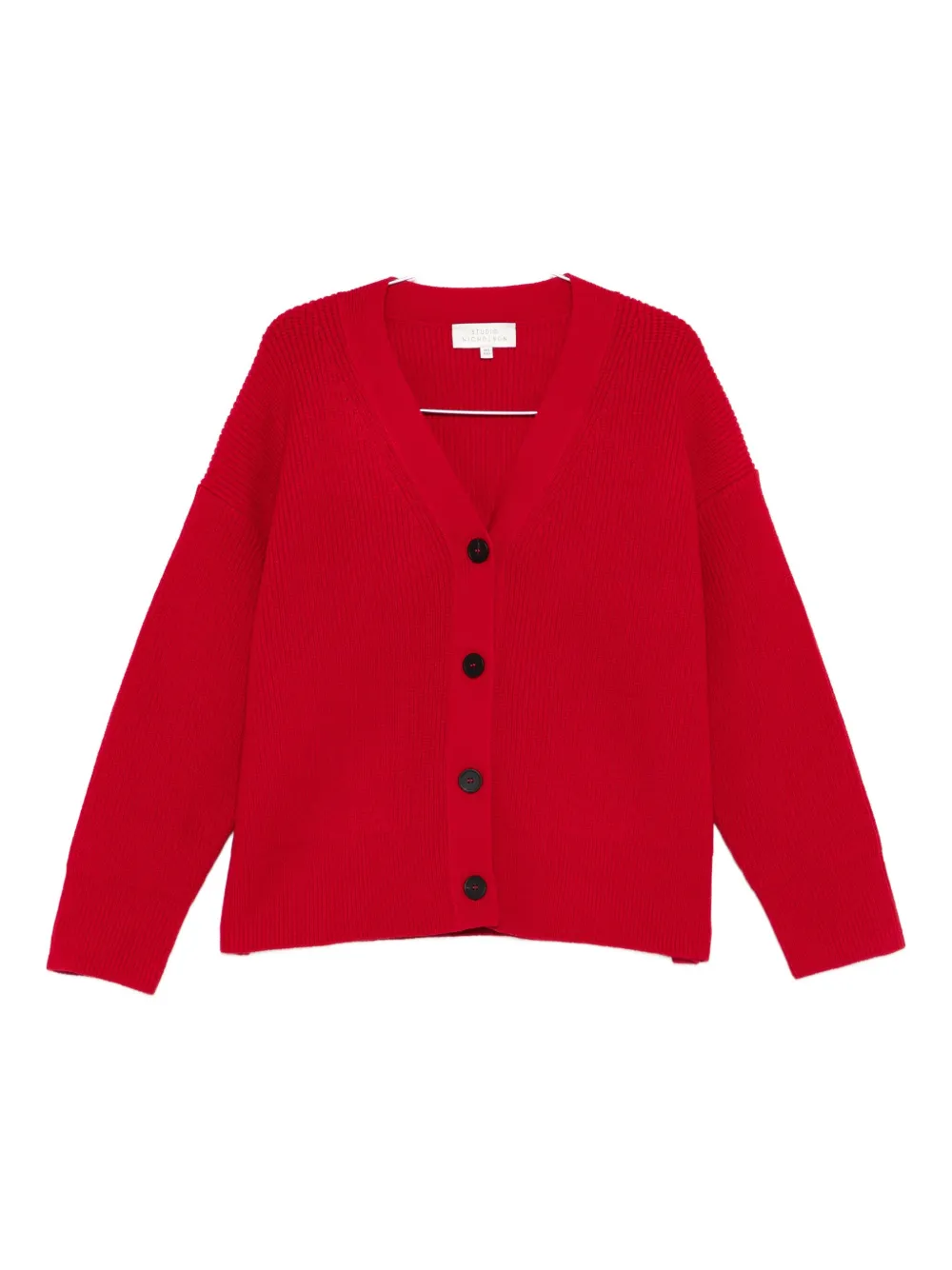 Studio Nicholson Merino Wool Cardigan In Red